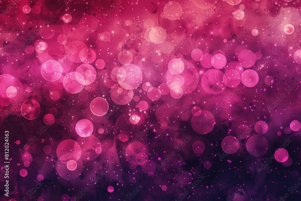 Poster a vibrant pink and black background with bubbles. ideal for graphic design projects