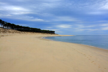 Obraz premium France, Aquitaine, la plage du Petit Nice à la sortie du bassin d'Arcachon. côte atlantique.