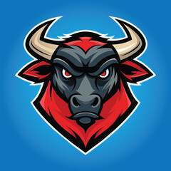 Bull mascot logo design bull vector illustration