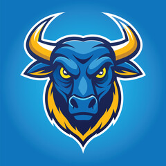 Bull mascot logo design bull vector illustration