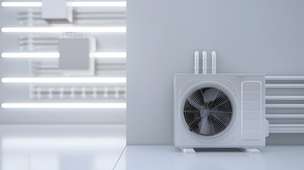 Minimalist Air Conditioning System with Integrated Multimedia Displays