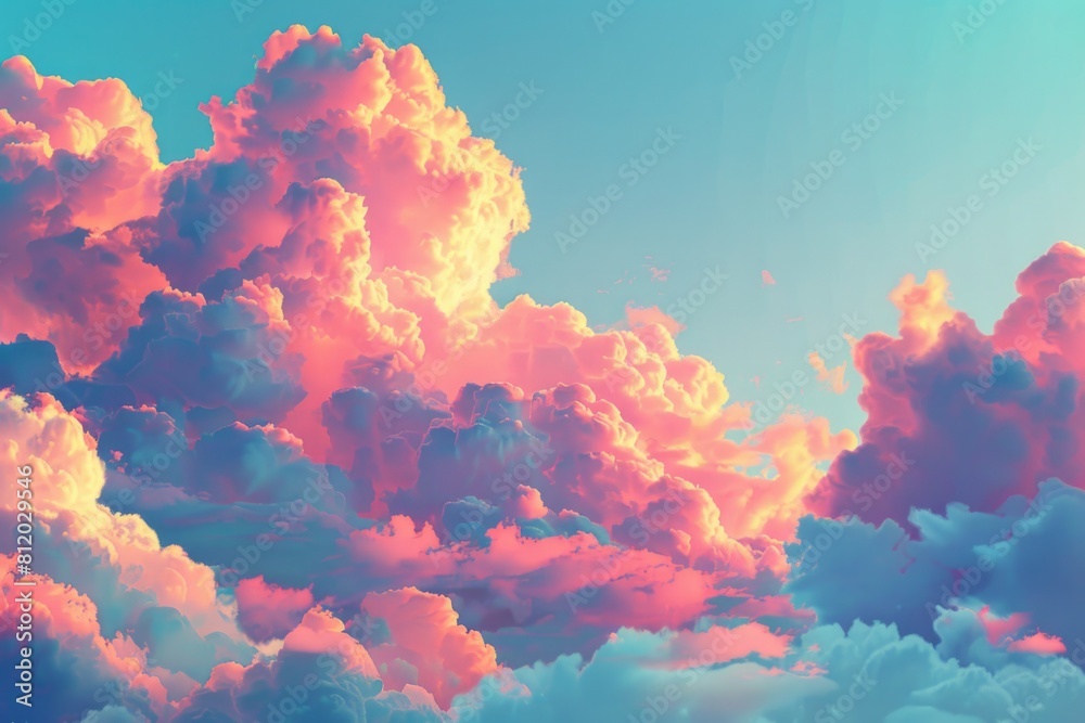 Poster A serene image of clouds in the sky, perfect for background use