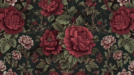 Elegant Vintage Floral Wallpaper Design
