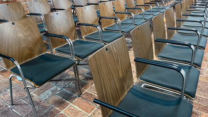 rows of seats in a concert hall