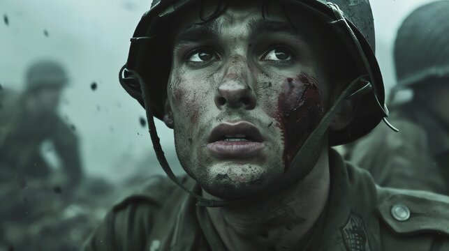 A  war movie that depicts the horrors of combat and the courage of soldiers in the face of adversity