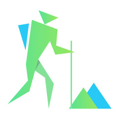 hiking sport icon