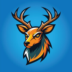 Deer mascot logo design deer vector illustration