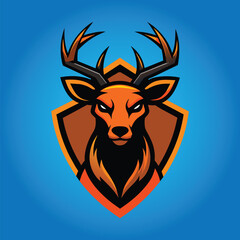 Deer mascot logo design deer vector illustration