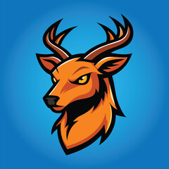 Deer mascot logo design deer vector illustration