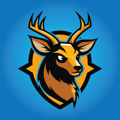 Deer mascot logo design deer vector illustration