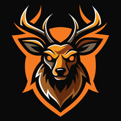 Deer mascot logo design deer vector illustration