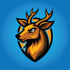 Deer mascot logo design deer vector illustration