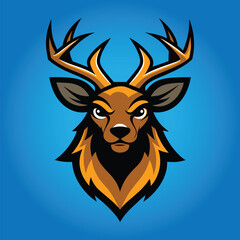 Deer mascot logo design deer vector illustration