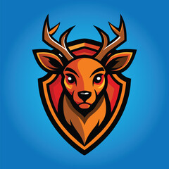 Deer mascot logo design deer vector illustration