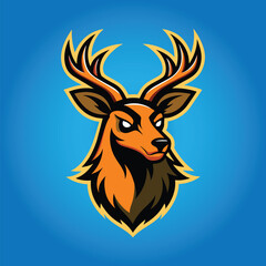 Deer mascot logo design deer vector illustration