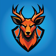 Deer mascot logo design deer vector illustration