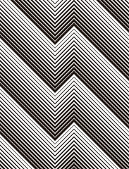 Seamless pattern with black and white diagonal line. Abstract optical illusion effect. Geometric pattern . Vector background. Futuristic vibrant design.
