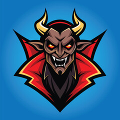 Demon devil mascot logo design