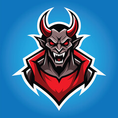Demon devil mascot logo design