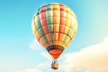 Naklejka premium hot air balloon. Blue sky background. 