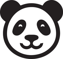 Best Panda Head vector, Silhouette, illustration.
