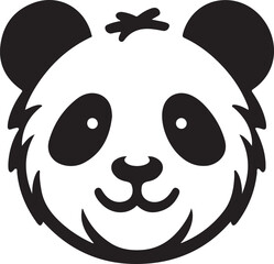Best Panda Head vector, Silhouette, illustration.
