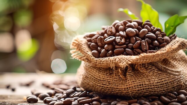 Aromatic roasted coffee beans a perfect morning brew