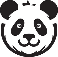 Best Panda Head vector, Silhouette, illustration.
