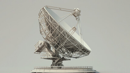 super wide band antenna in white raw 3d model