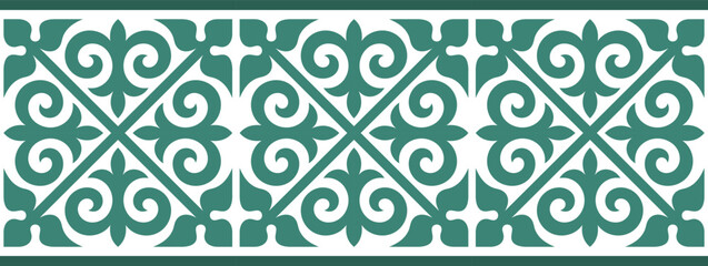 Безымянный-1Strip of plant patterns. Ethno style. Kazakh ornaments. Horizontal patterned design. Traditional patterns of Kazakhs. Ancient Turkic ornaments. Traditions of Kazakhstan. Decorative art of 