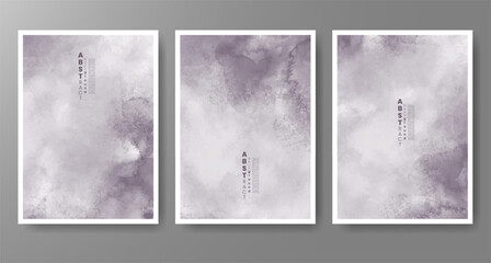 Set of creative hand painted abstract watercolor background. Design for your cover, date, postcard, banner, logo.