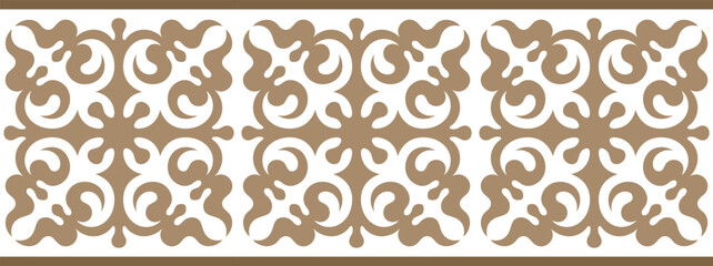 Безымянный-1Strip of plant patterns. Ethno style. Kazakh ornaments. Horizontal patterned design. Traditional patterns of Kazakhs. Ancient Turkic ornaments. Traditions of Kazakhstan. Decorative art of 