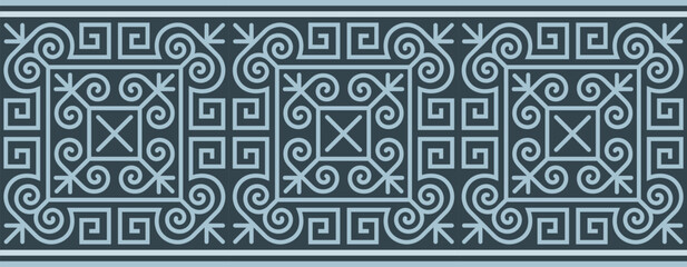 Безымянный-1Strip of plant patterns. Ethno style. Kazakh ornaments. Horizontal patterned design. Traditional patterns of Kazakhs. Ancient Turkic ornaments. Traditions of Kazakhstan. Decorative art of 