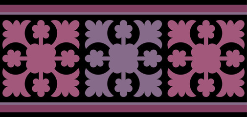 Безымянный-1Strip of plant patterns. Ethno style. Kazakh ornaments. Horizontal patterned design. Traditional patterns of Kazakhs. Ancient Turkic ornaments. Traditions of Kazakhstan. Decorative art of 