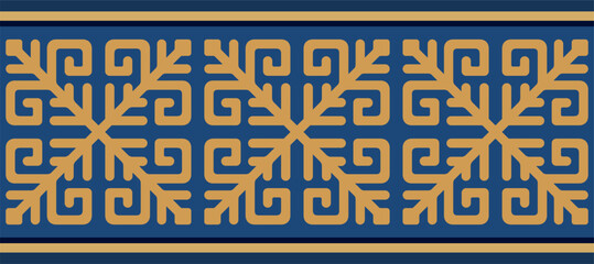 Безымянный-1Strip of plant patterns. Ethno style. Kazakh ornaments. Horizontal patterned design. Traditional patterns of Kazakhs. Ancient Turkic ornaments. Traditions of Kazakhstan. Decorative art of 