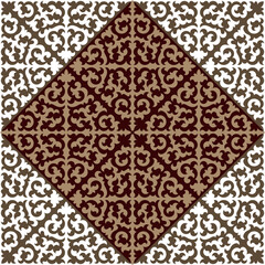 Безымянный-1Strip of plant patterns. Ethno style. Kazakh ornaments. Horizontal patterned design. Traditional patterns of Kazakhs. Ancient Turkic ornaments. Traditions of Kazakhstan. Decorative art of 