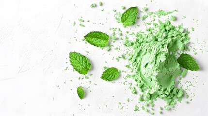 freshness of Mint Green paste against a clean white backdrop, highlighting its crisp and invigorating color.