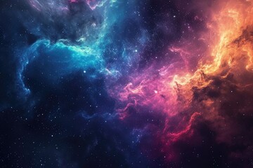 Astronomy galaxy alive with vibrant shades