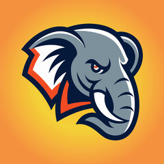 Elephant mascot logo design elephant vector illustration