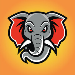 Elephant mascot logo design elephant vector illustration