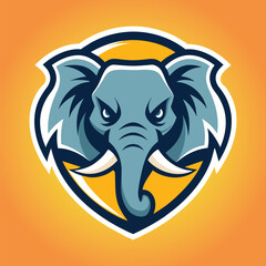 Elephant mascot logo design elephant vector illustration