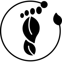 Carbon Footprint Symbol Icon