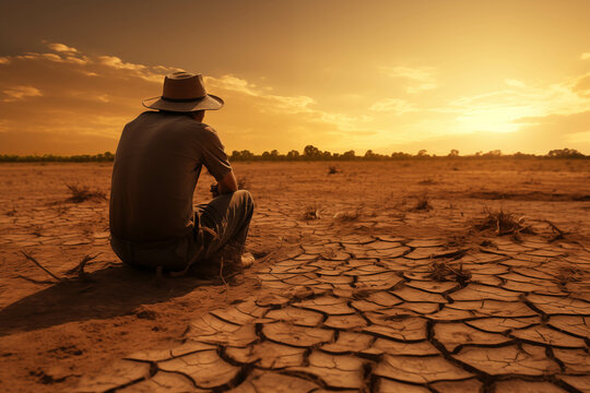 Land parched by global warming.