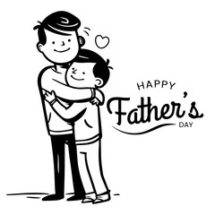 Fathers Day Love Hugs Son Happy