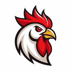 Rooster head logo vector illustration 
