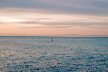 sunrise sunset over the sea