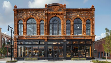 Highlight the adaptive reuse of a historic building or structure, showcasing its transformation into a vibrant cultural or commercial space.
