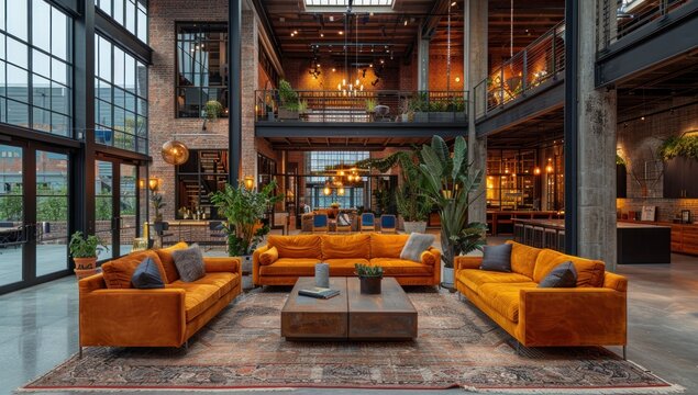 Highlight the adaptive reuse of a historic building or structure, showcasing its transformation into a vibrant cultural or commercial space.