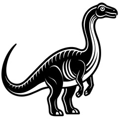 Amargasaurus dinosaur goes icon vector silhouette 