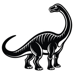 Amargasaurus dinosaur goes icon vector silhouette 